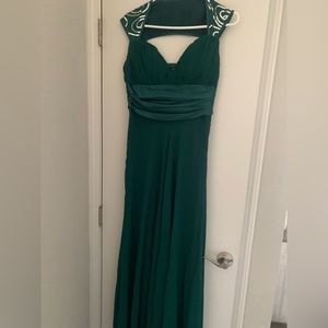 Dark green gown